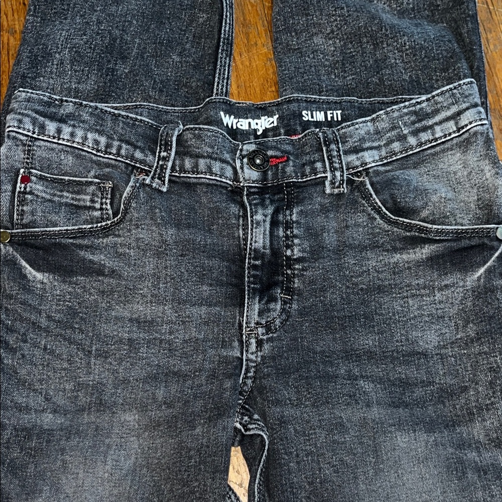 Wrangler Kids Slim Fit Black Jeans